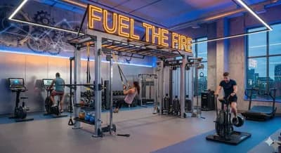 Athlete training at a local gym